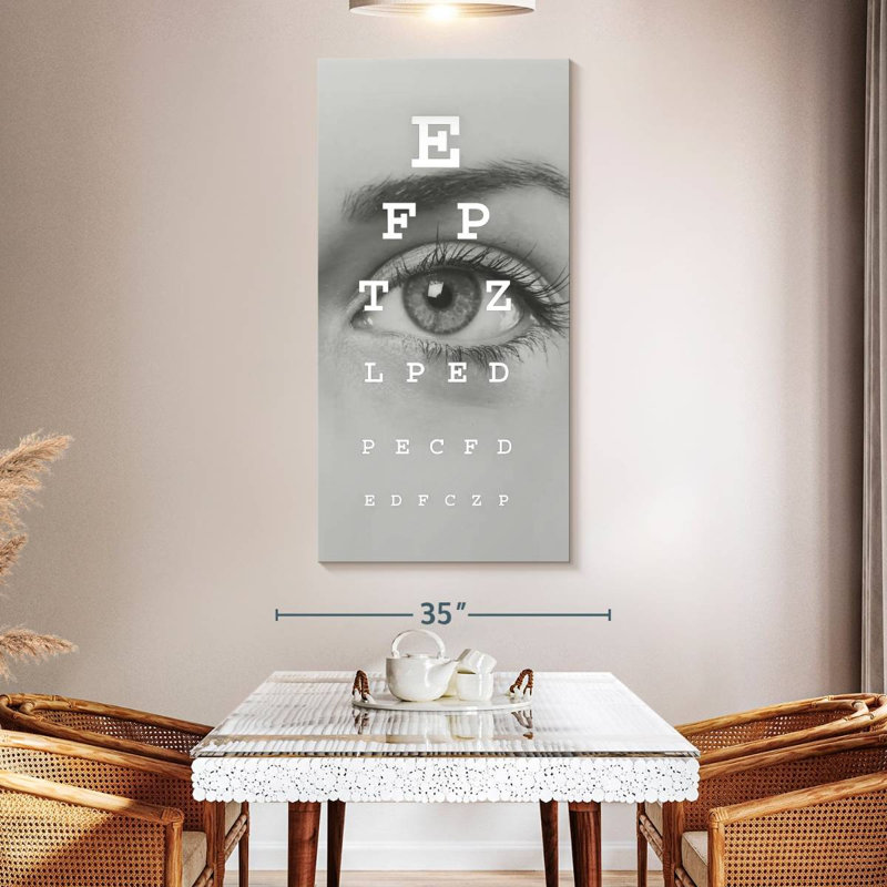 Eye Test Chart, 54" H x 27" W