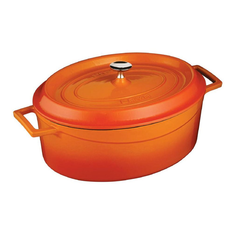 Casserole ovale en fonte Lava Canada, vert, 5 pte