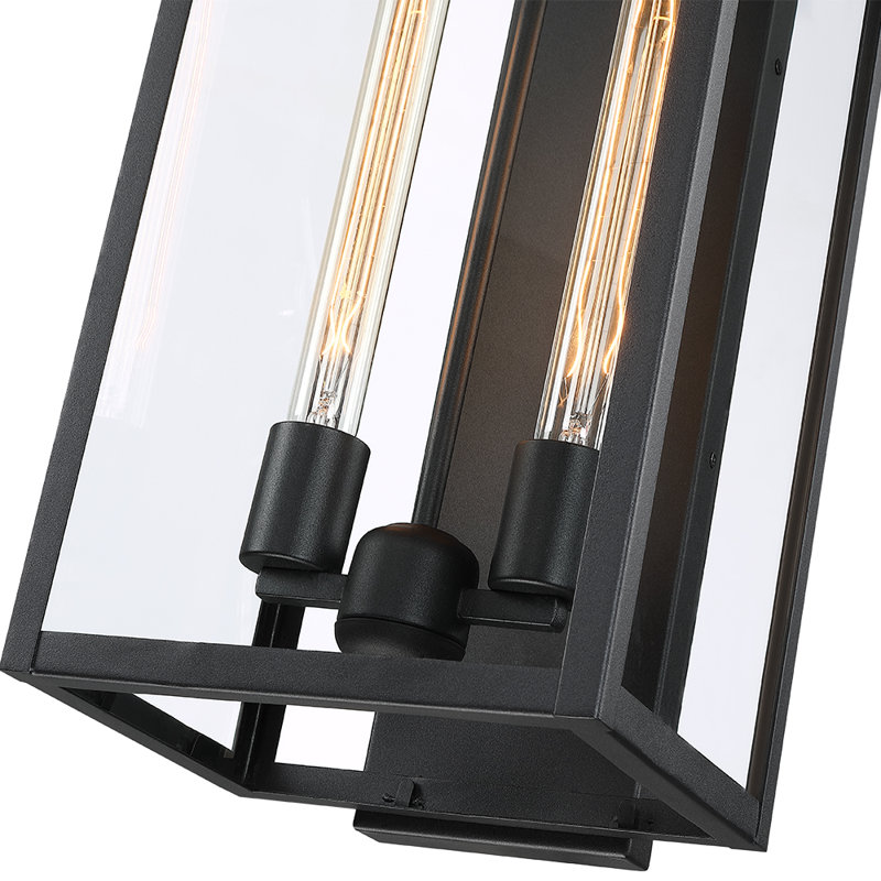 Applique murale d'extérieur moderne 20,5 po 2 lumières