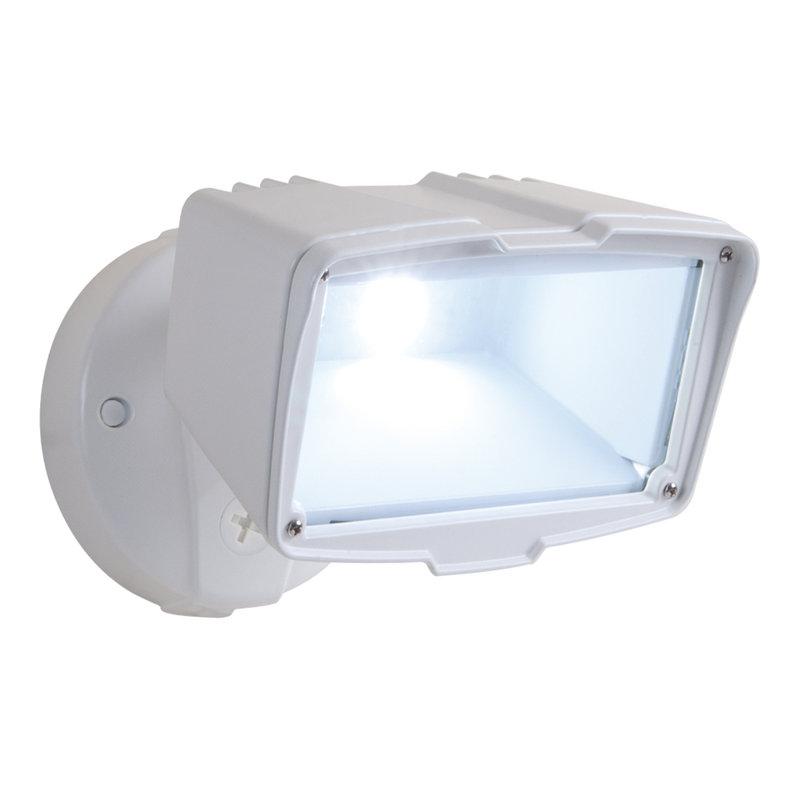 Projecteur extérieur de sécurité à grande tête à DEL, Blanc