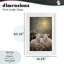«Festive Lambs in Stable», reproduction encadrée sous verre, design par Petal Prints Design-1336690478-1336690475