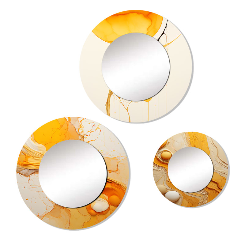 Miroir mural rond en aluminium Undefined Continuation