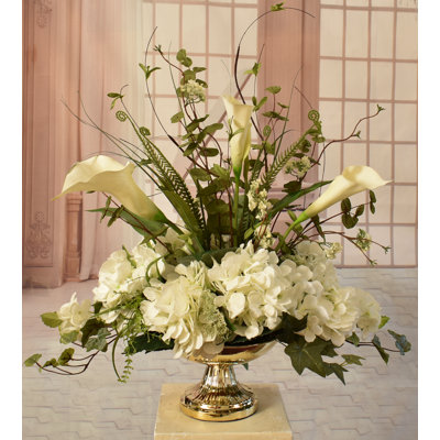 Calla Faux Silk Arrangement in Vase