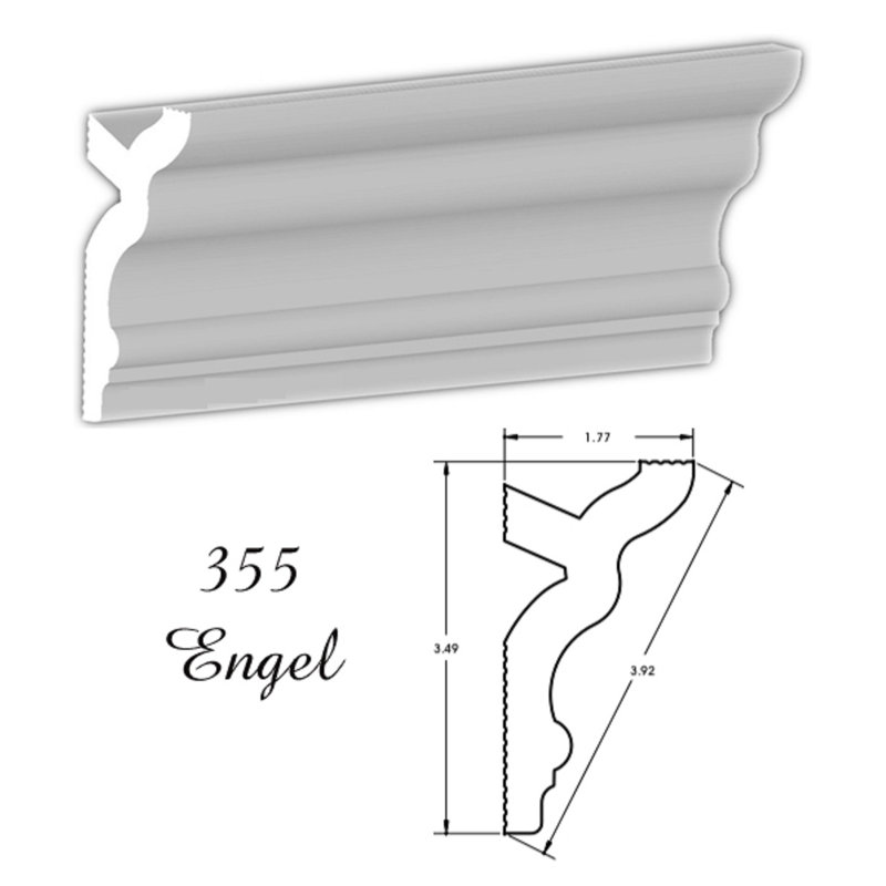 3.5'' H x 95.5'' W White Foam Crown Molding