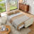 Abner 90.1" Full Size Convertible Tufted Sleeper Sofa With Storage For Living Room-880947046