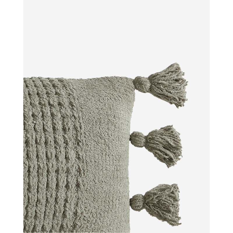 Braided Pom Lumbar Pillow Cover & Insert, Boulder