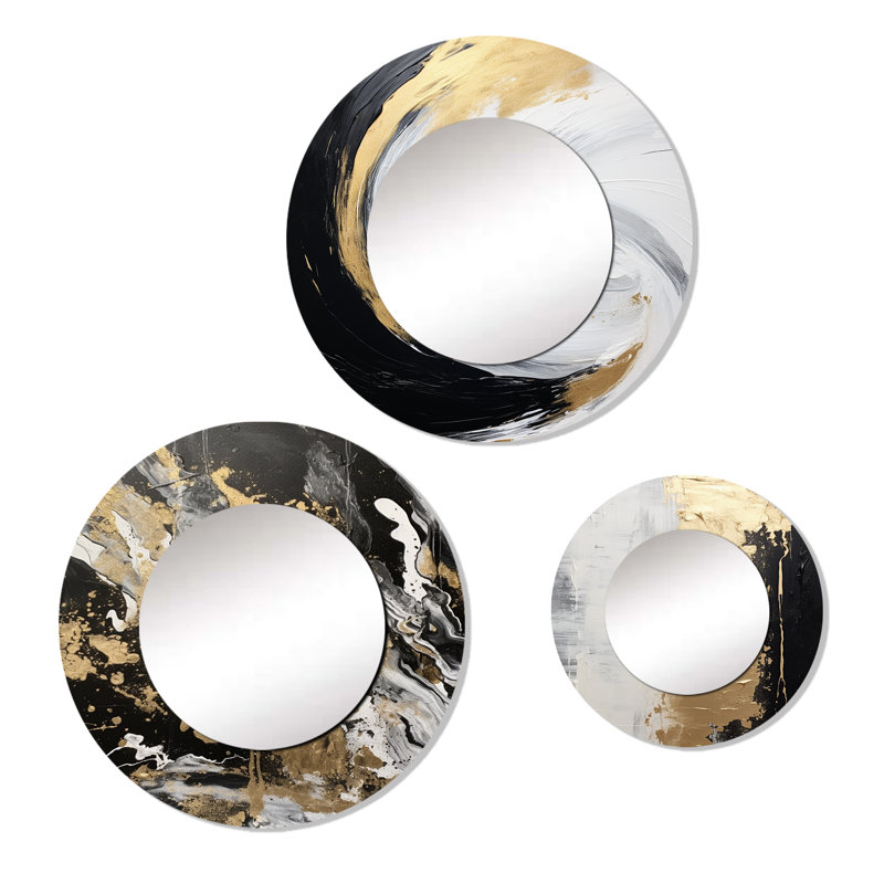 Ellicia Metal Round Mirror