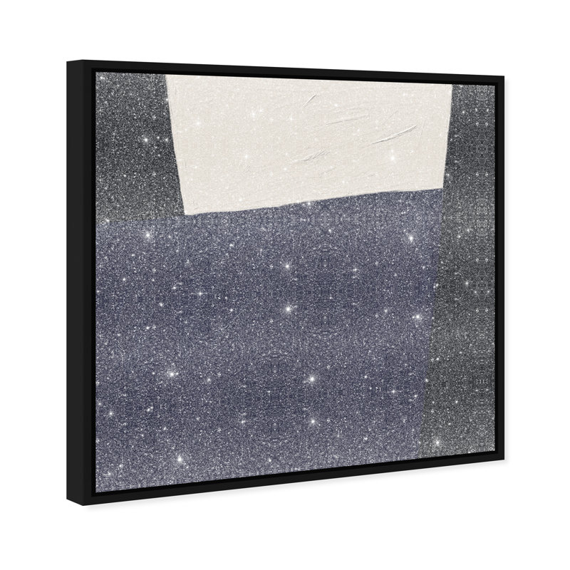 In Blue II Canvas Abstract Print by Oliver Gal, Black Frame, 12 x 12, 41"H x 41"W, Black Floater Frame