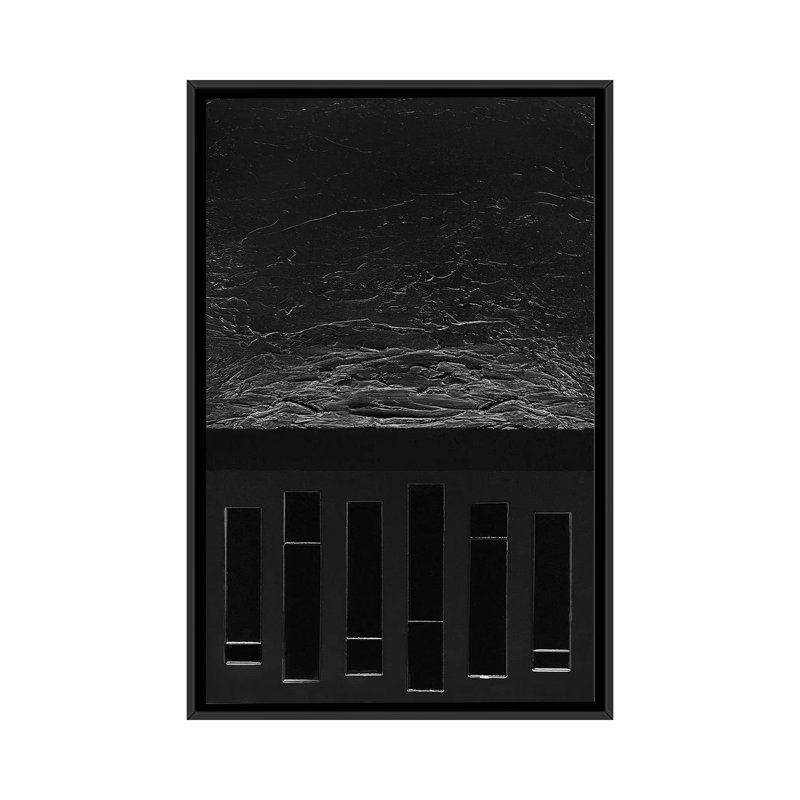 Noir - Print on Canvas, 66.04 cm H x 45.72 cm W, Black Framed