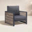 Chaise avec accoudoirs en teck Livinia Pawni