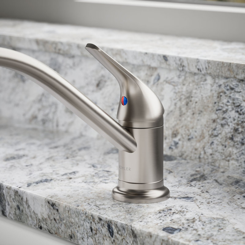 Single Handle Kitchen Faucet with Side Spray, Vibrant Stainless