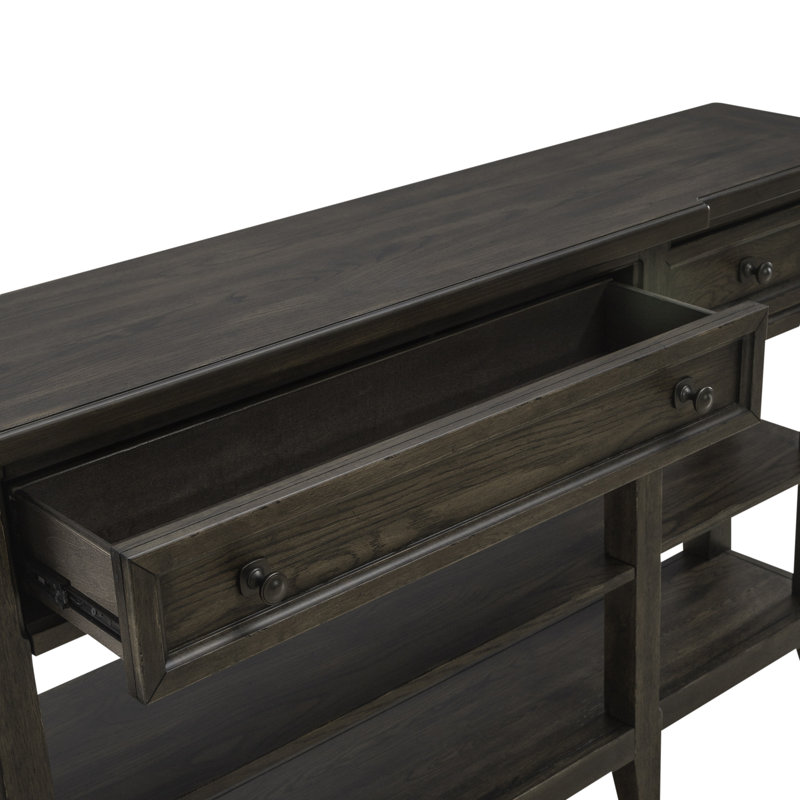 Trelawny 74'' Hall Console Table w/ Open Shelves