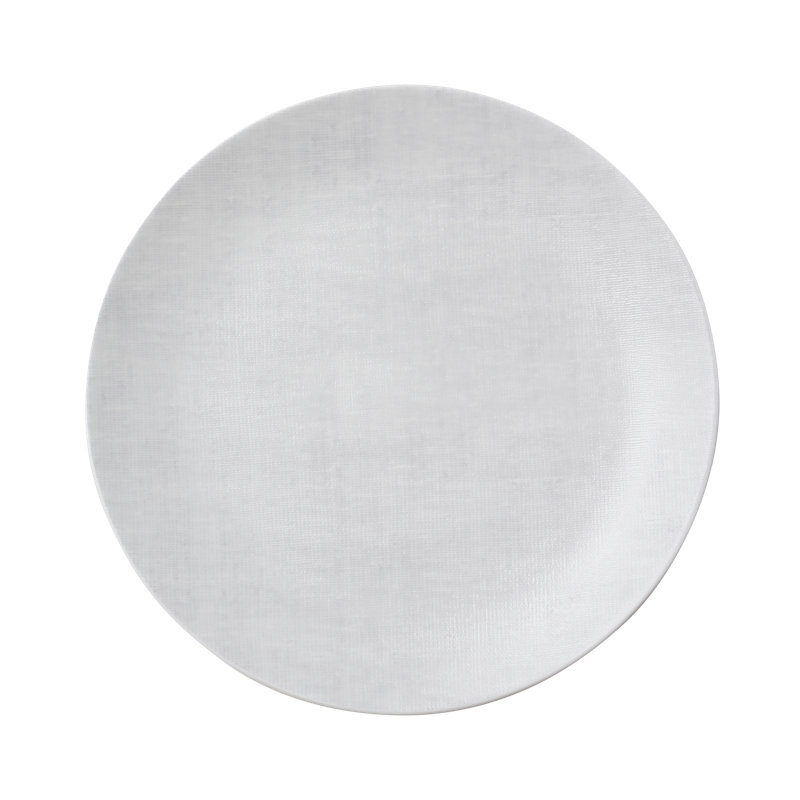 Assiette 8 po Yeon, Blanc