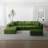 Convertible Modular Sectional Sofa Set Popular Microfiber Fabric Compression Sofa-736030584