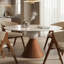 Table de salle à manger moderne en pierre frittée avec base conique-2095830517-2095830516
