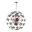 Lustre en verre Tinslee - sphère boule de neige fumée sphère disco 28 pouces
