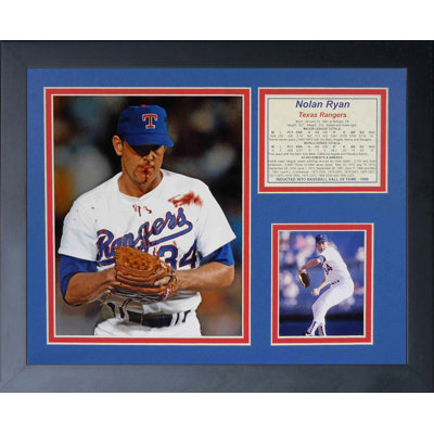 Souvenirs encadrée à lèvres sanglante nolan ryan