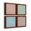 Pensées heureuses - ensemble de 4 peintures sur toile encadrées-60148041-60148042