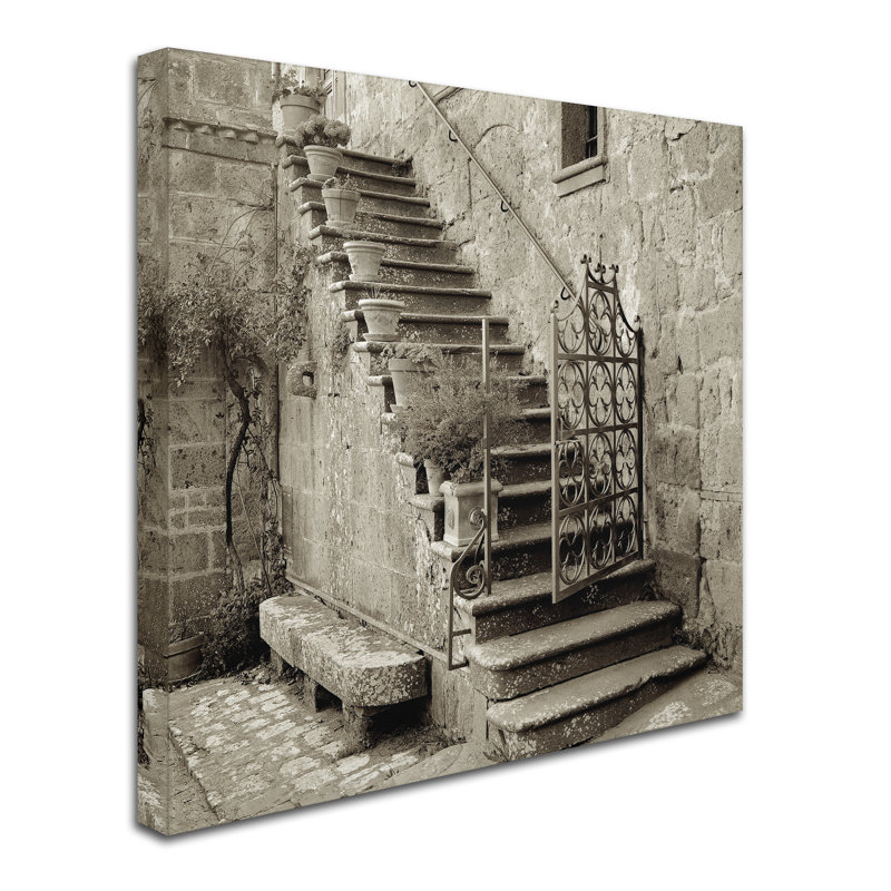 Alan Blaustein «Umbria Scala I», reproduction de photo sur toile tendue, H 14 po x l 14 po x P 2 po