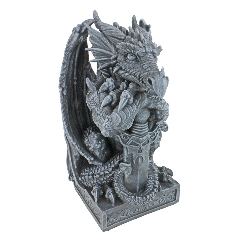 Arthurian Dragons Animals Weather Resistant UV Resistant Polyresin Garden Statue