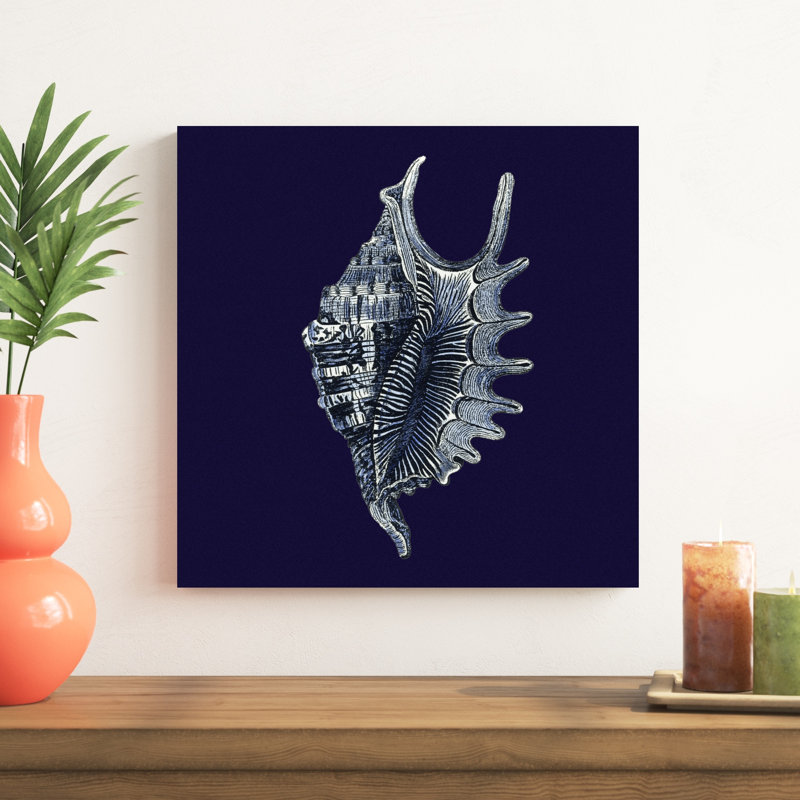 Y SE PAPER Indigo Shells VI, H 20 po x l 20 po x P 1,25 po