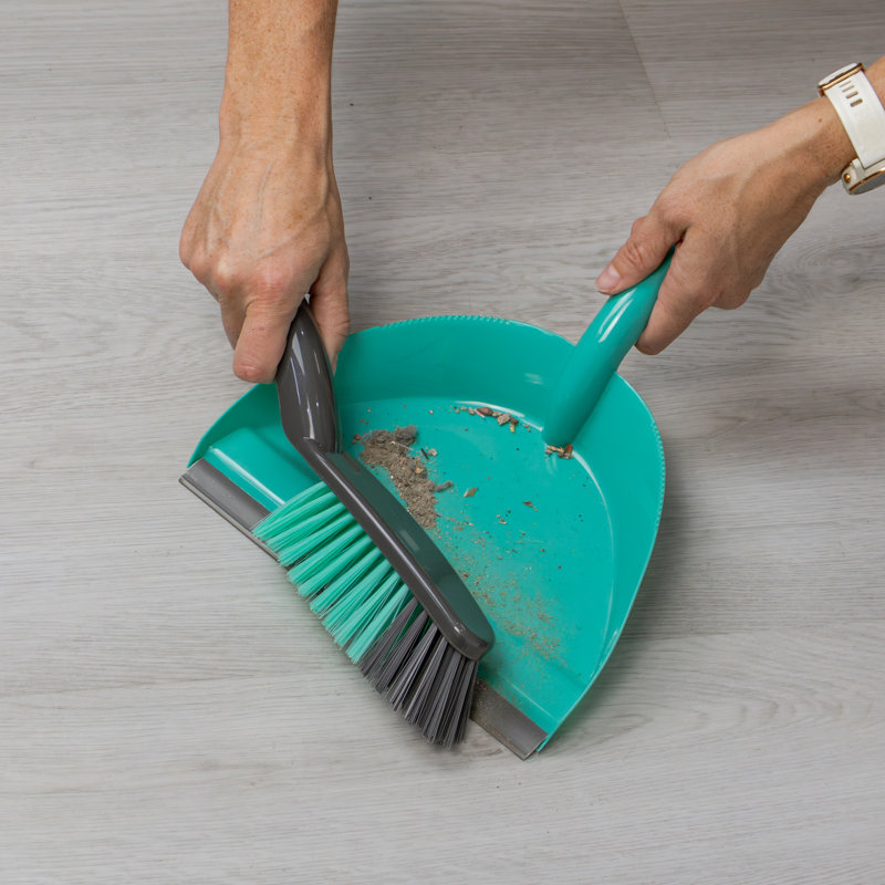 Dustpan And Brush Set, Turquoise