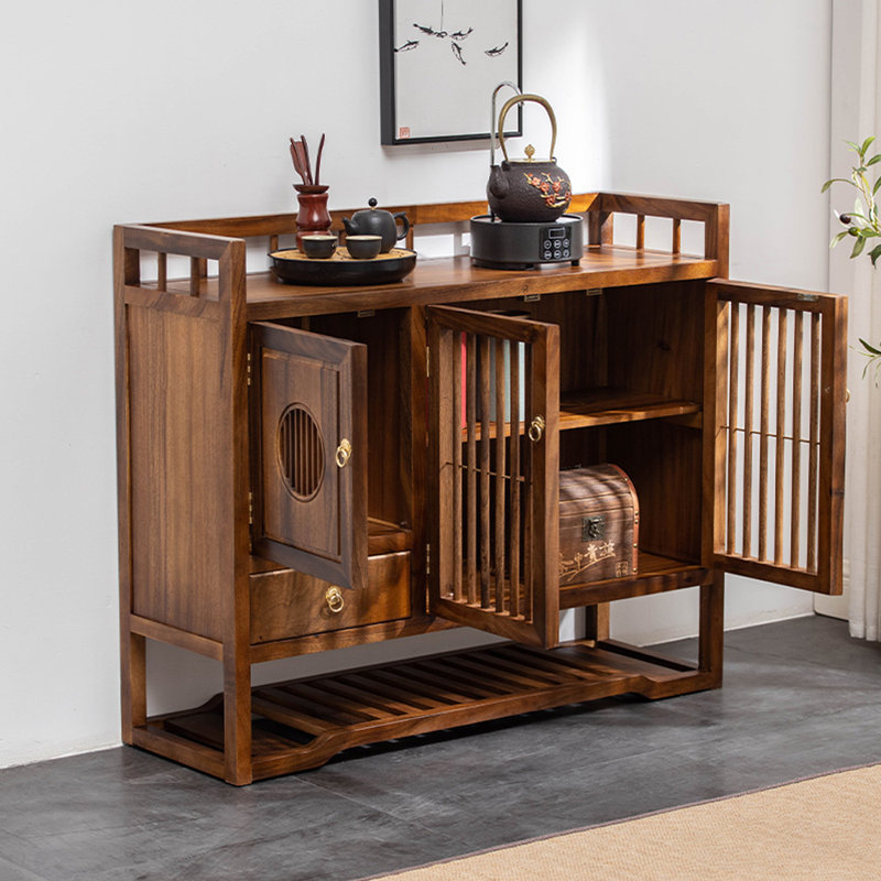 Solid Walnut Wood Console Cabinet