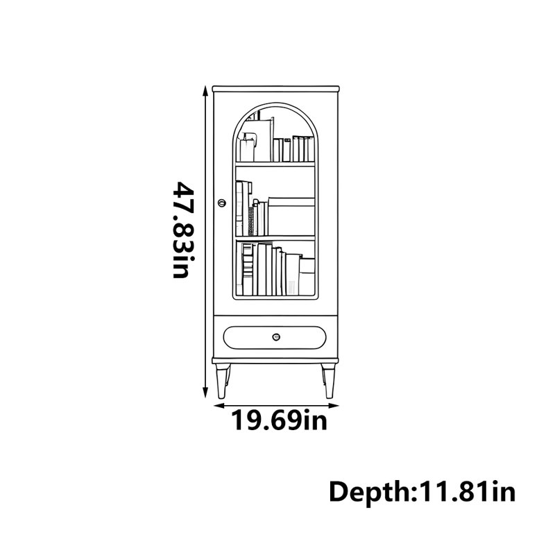 Knoxville, Gris, H 47,83 po x l 19,69 po x P 11,81 po