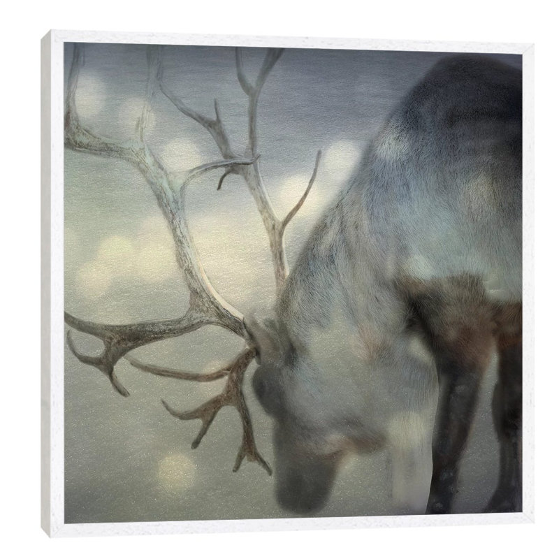 If On A Winter's Night by Keri Bevan - Print on Canvas, 93.98 cm H x 93.98 cm W, White Framed