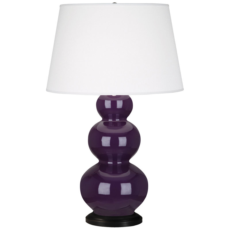 Triple Gourd Table Lamp, 33" H x 20" W x 20" D, Lucite, Celadon