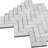 12” x 12” Carrara White Herringbone Mosaic Marble Tile Sheets Polished (Set of 10)