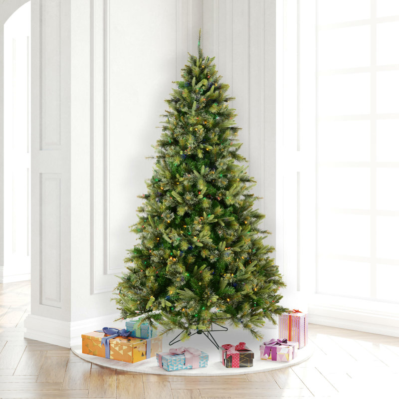 Sapin de Noël artificiel Cashmere, DEL blanc chaud, H 6,5 pi