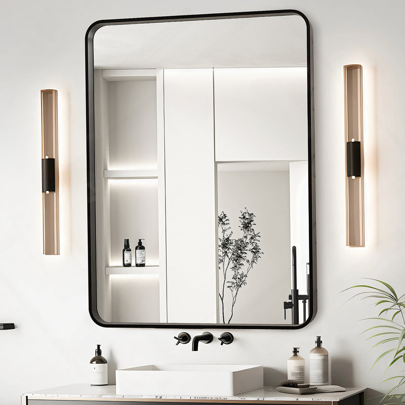 Miroir de salle de bain 24X32, Noir, 32 po x 24 po