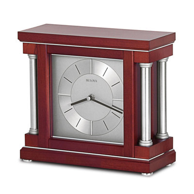 Traditional Roman Numeral Solid Wood Quartz Movement / Crystal Tabletop Clock in