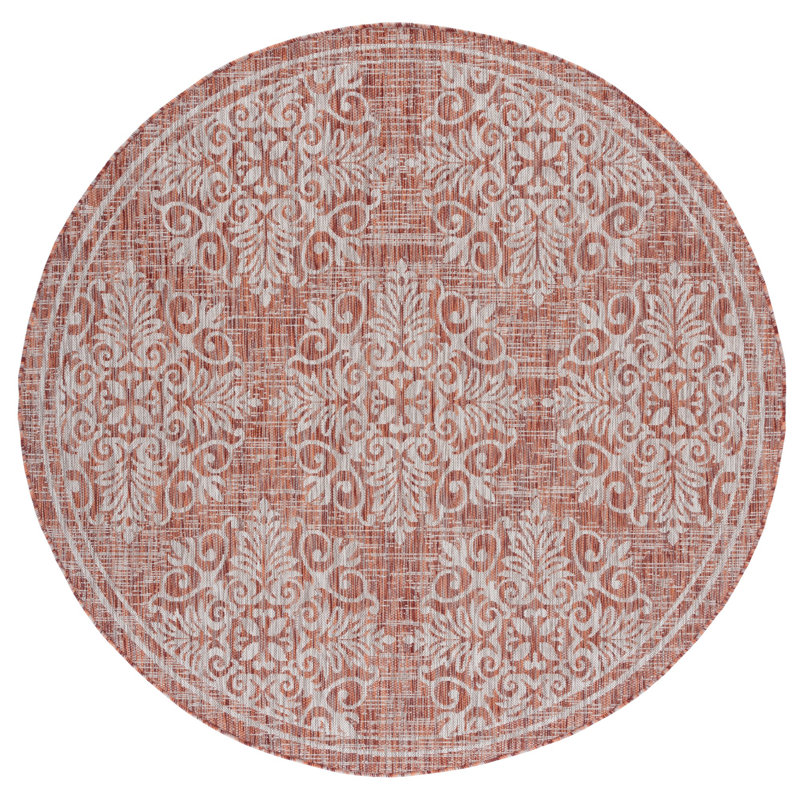 Tapis oriental d'intérieur / extérieur Ajna Performance, Rond 6 pi 7 po