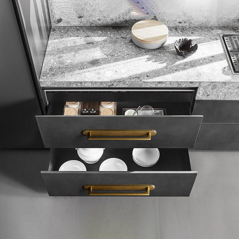 Classical Cabinet Bar Pull With Backboard Multipack, 7 3/5", Champagne Bronze