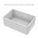 Whitehaus Collection Reversible Fireclay Kitchen Sink with Grid: Three Edge Frame, Plain Front Apron