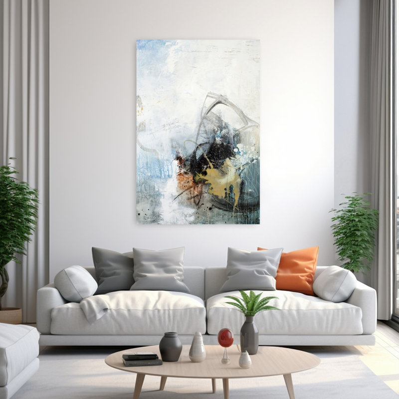 Art contemporain abstrait, H 60 po x l 40 po