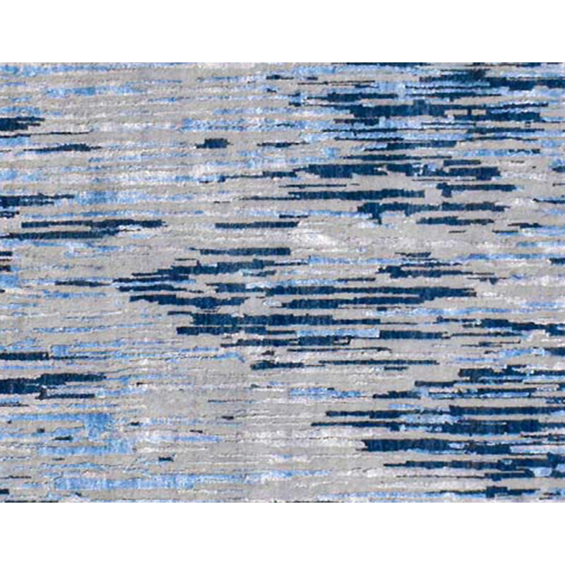 Abstract Area Rug in Blue/Gray, Rectangle 8' x 10'