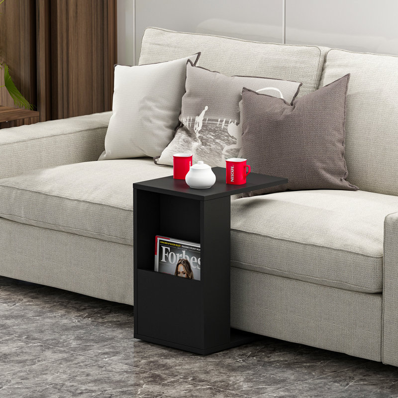 Eisaa C Table End Table, Black