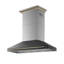 Hotte murale noire Forno Aria de 60 pouces avec moteur 1200 CFM, ventilateur à 4 vitesses, filtre à charbon-114400313