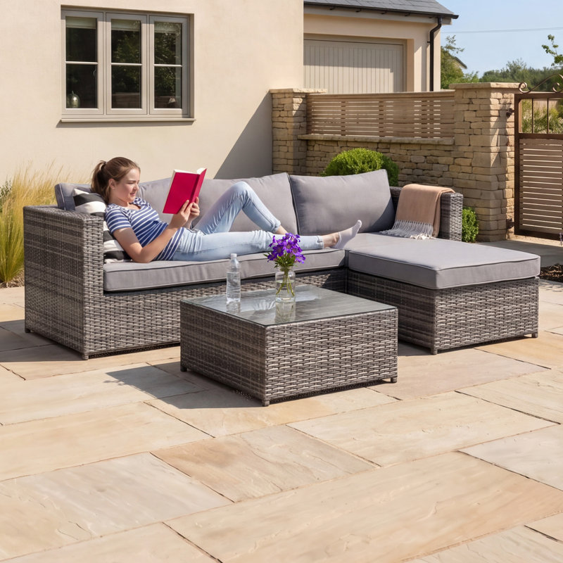 Napoli 4 Seater Rattan Corner Sofa Set