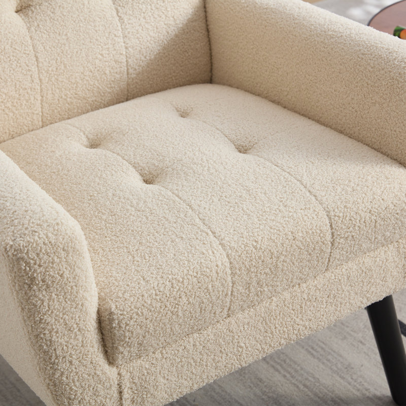 Fauteuil d'appoint Bolanle, Beige Boucle