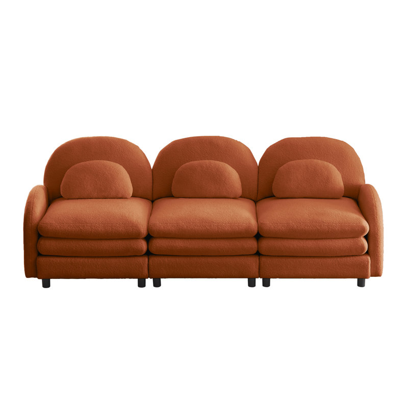 Canapé Teddy, H 35,4 po x l 98,2 po x P 55,5 po, Orange