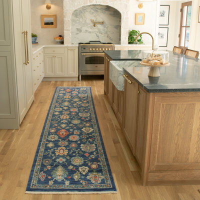 Tapis bleu / multicolore Elleanna