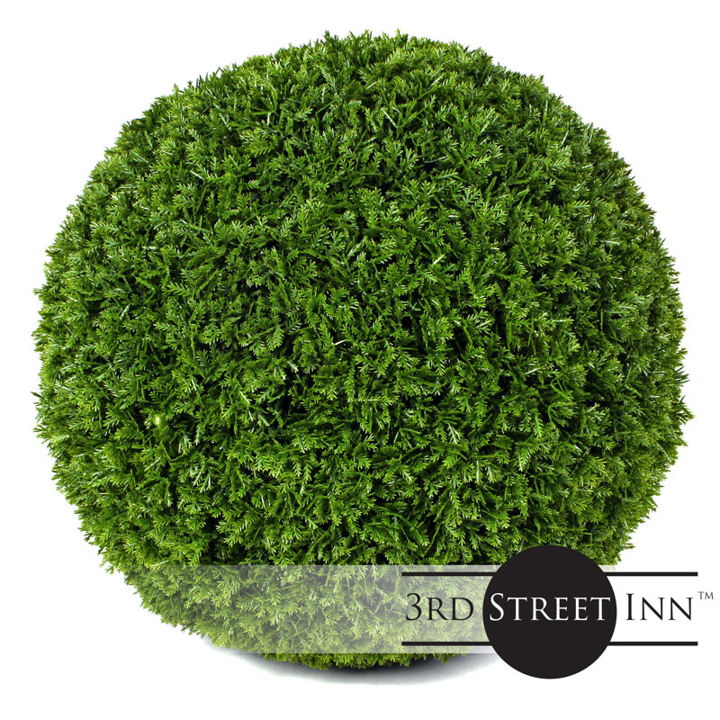 11" Green Artificial Boxwood Topiary Ball for Indoor/Outdoor Use
