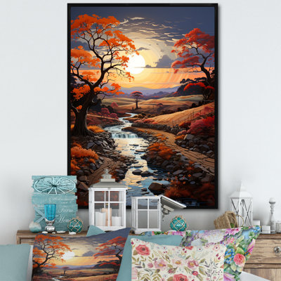 Orange Tree Maple Symphony Landscape III " Orange Tree Maple Symphony Landscape III " Color Photography Print
