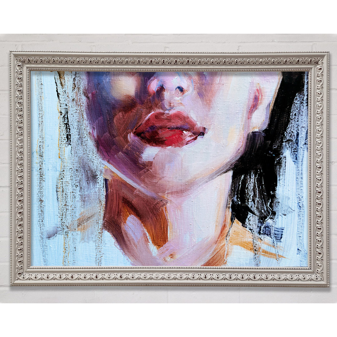 The Lips Of A Woman - Einzelne Bilderrahmen Kunstdrucke