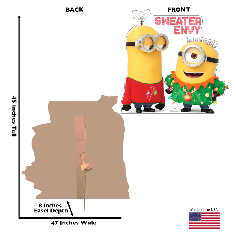 45'' Minions Sweater Envy Cardboard Standup