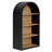 4-Tier Black Arched Bookshelf, 43" Tall Arched Bookcase With Storage Shelves